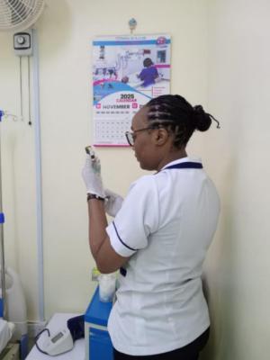 Bereite die Injektion vor