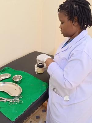 Vorbereitung für die Behandlung