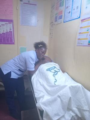 Führe die Auskultation der fetalen Herztöne durch